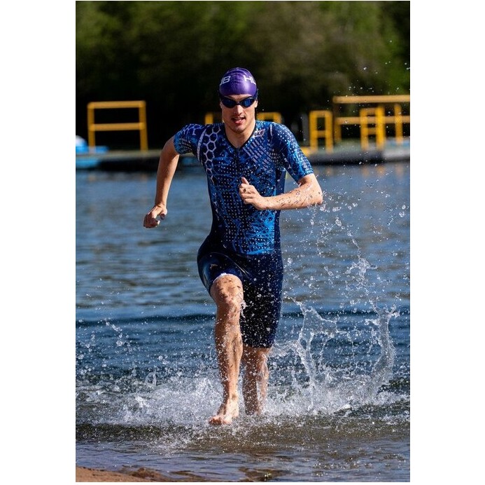 2026 HUUB Mens Collage Tri Suit COLTSNB - Navy / Blue